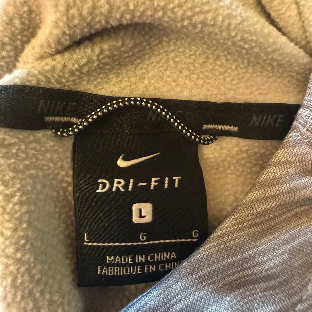 Nike Heather Gray Kids Hoodie Baseball Dri Fit - Picture 3 of 3